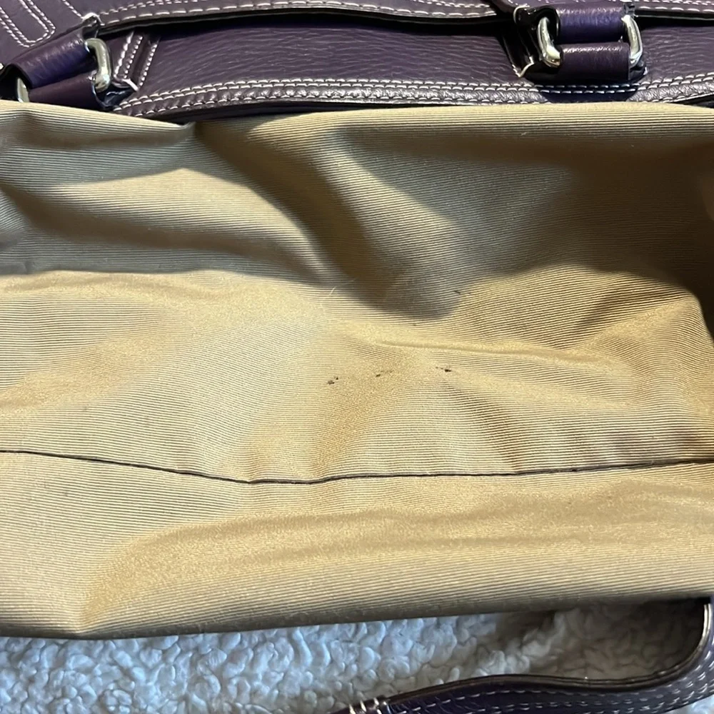 Coach Hamilton Purple Pebbled Leather Bag